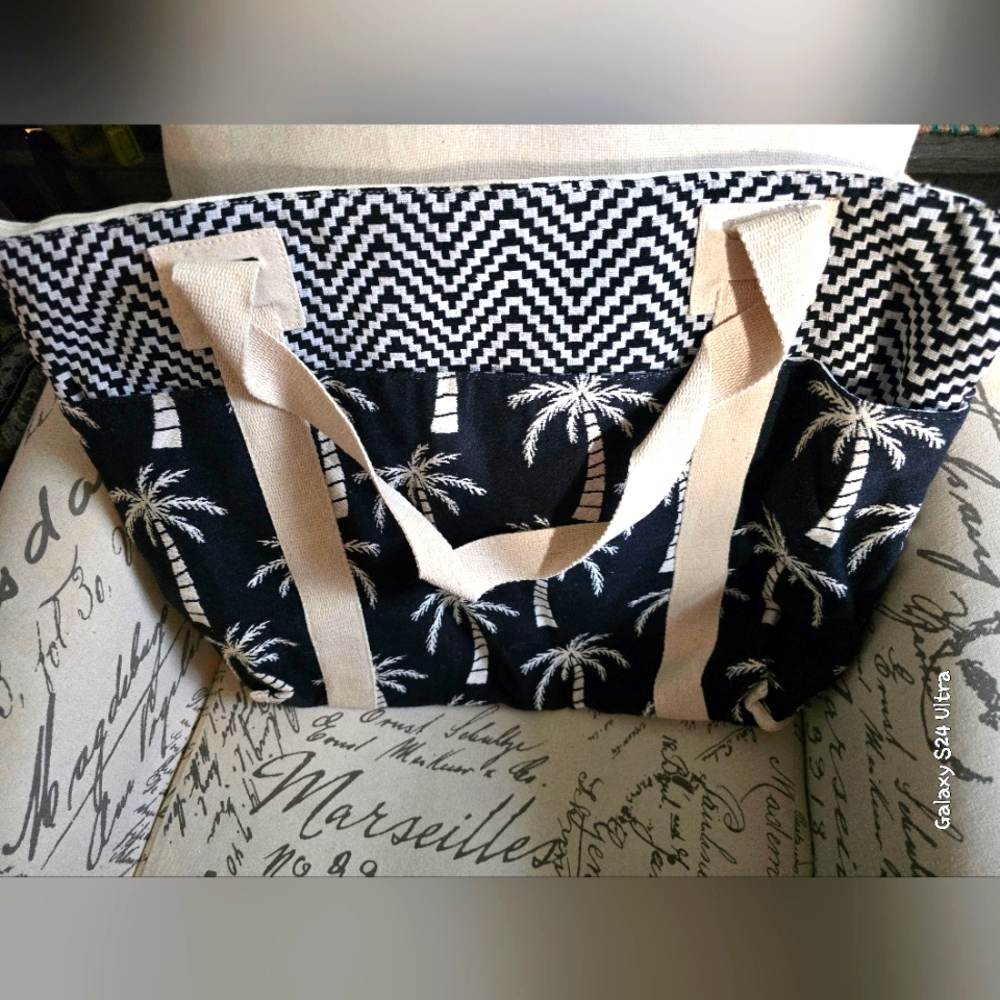 Palm Tree Extra Large Tote Multifunction Bag New